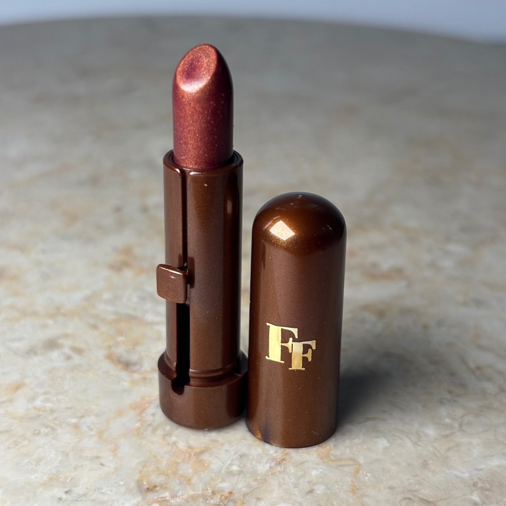 Fashion Fair Lipstick Knockout Superstar Mini Bronze Shimmer Vintage Slide‎ Case